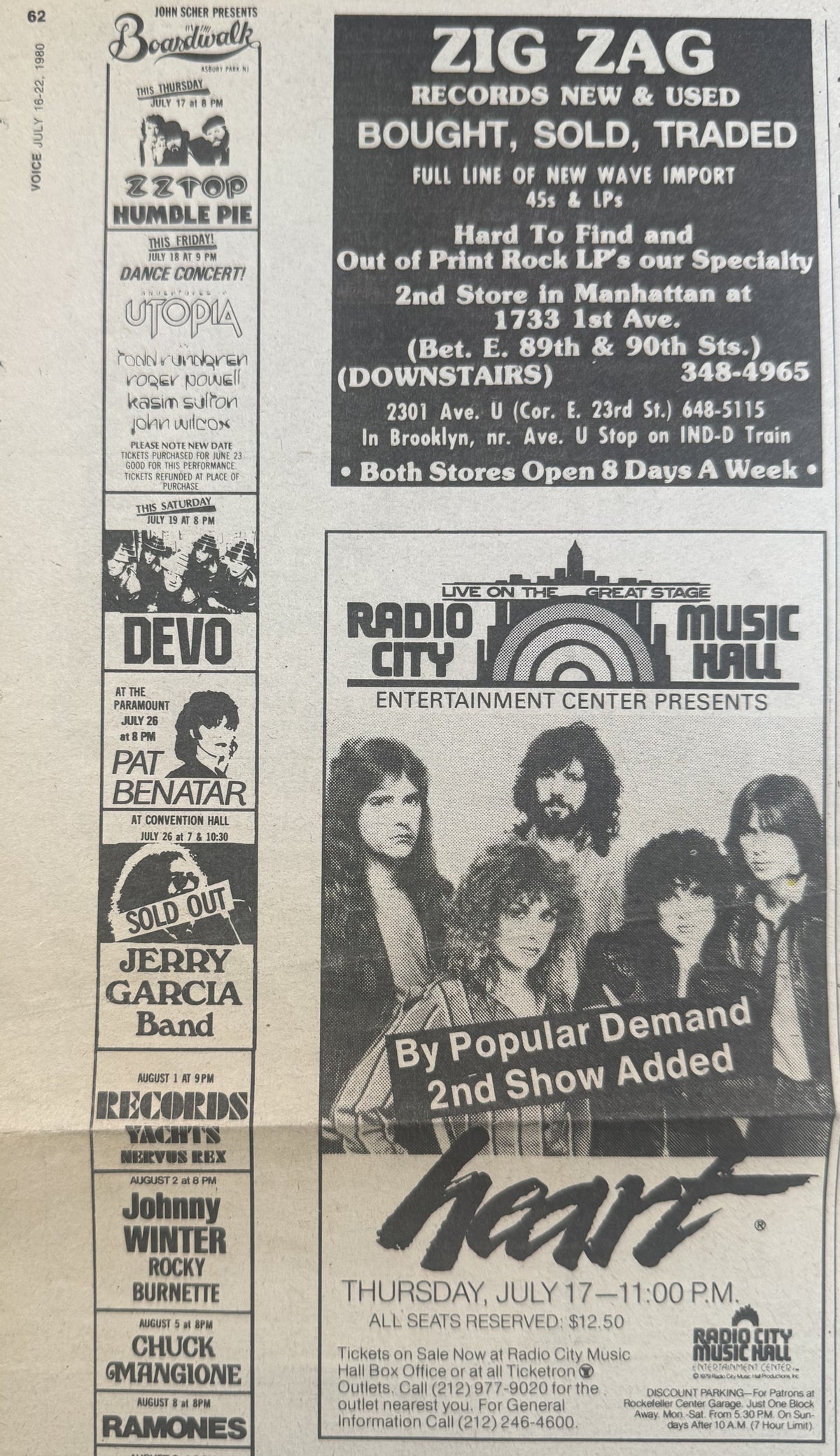 Village Voice Jul 16-22 1980 p61-62 (Cramps, Peter Gabriel, Ramones, Clash, etc)