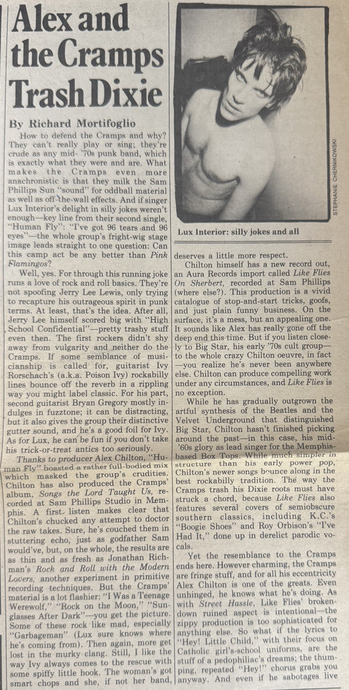 Village Voice Jul 16-22 1980 p61-62 (Cramps, Peter Gabriel, Ramones, Clash, etc)