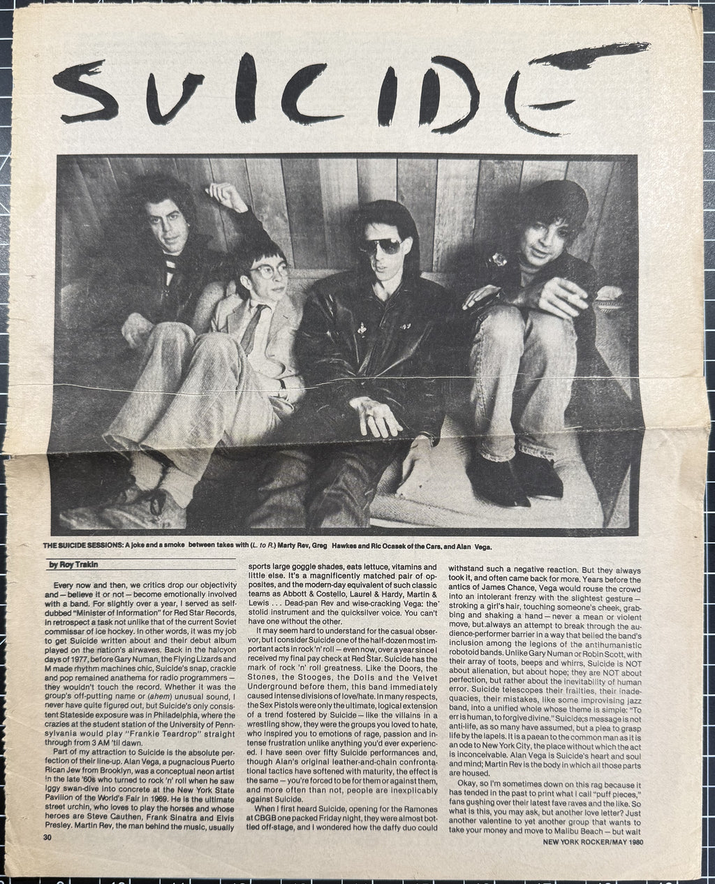 NYC Rocker May 1980 pages (Suicide, Ric Ocasek, Scene Coverage, Ford Fairline)