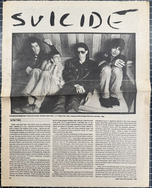 NYC Rocker May 1980 pages (Suicide, Ric Ocasek, Scene Coverage, Ford Fairline)