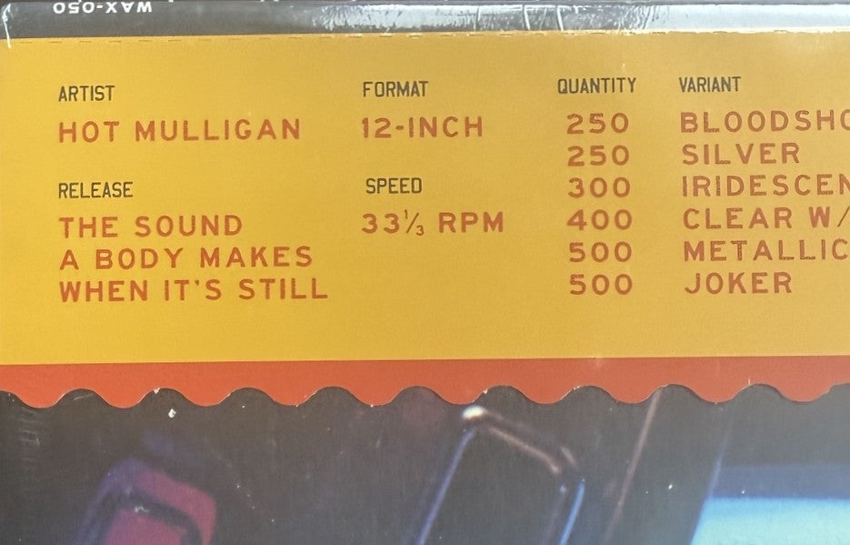 Hot Mulligan The Sound A Body... SEALED/NM 2025 Australia Ltd Edtn (250) Silver