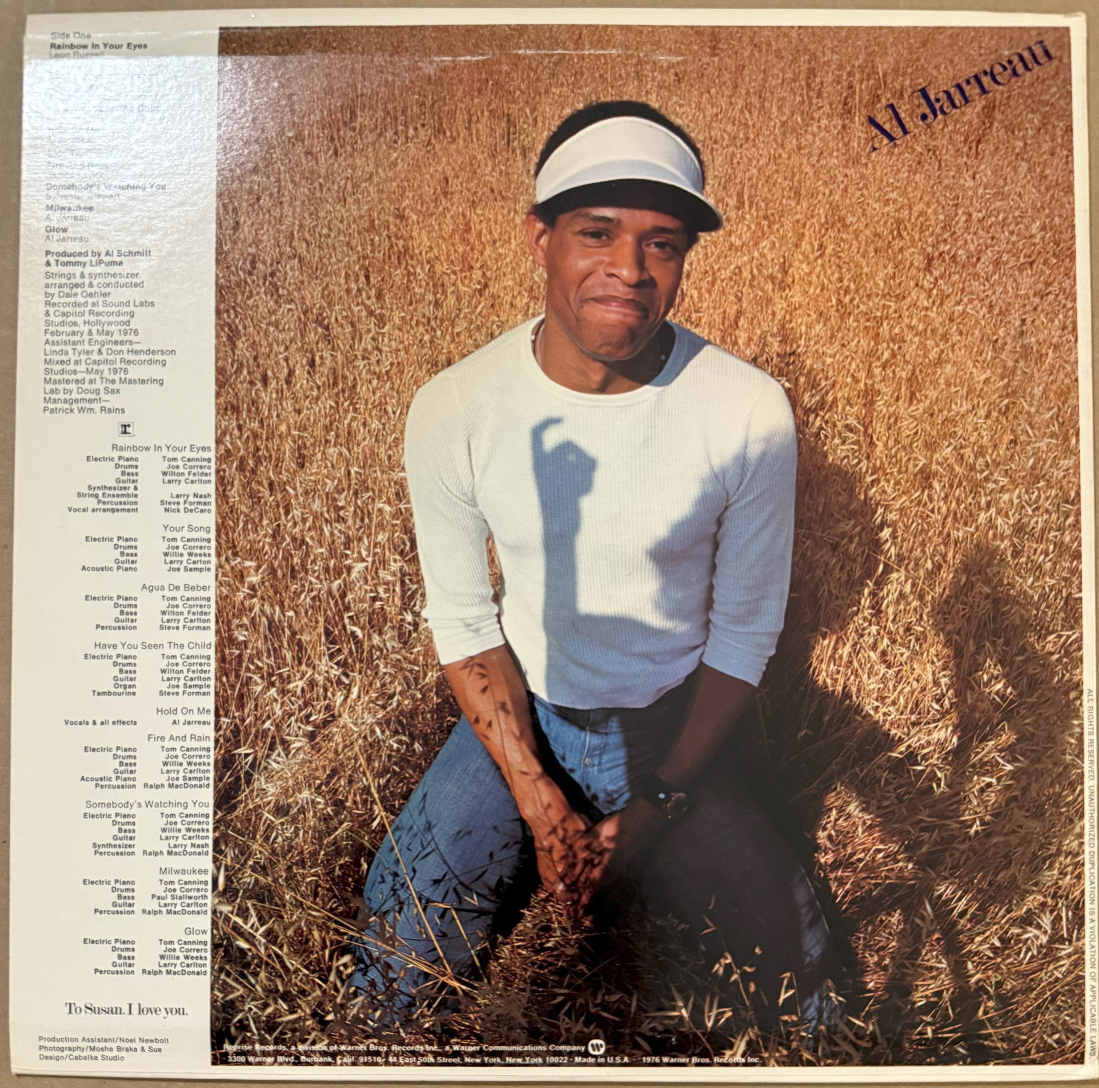 Al Jarreau - Glow - Vinyl Record Album - VG+/VG+