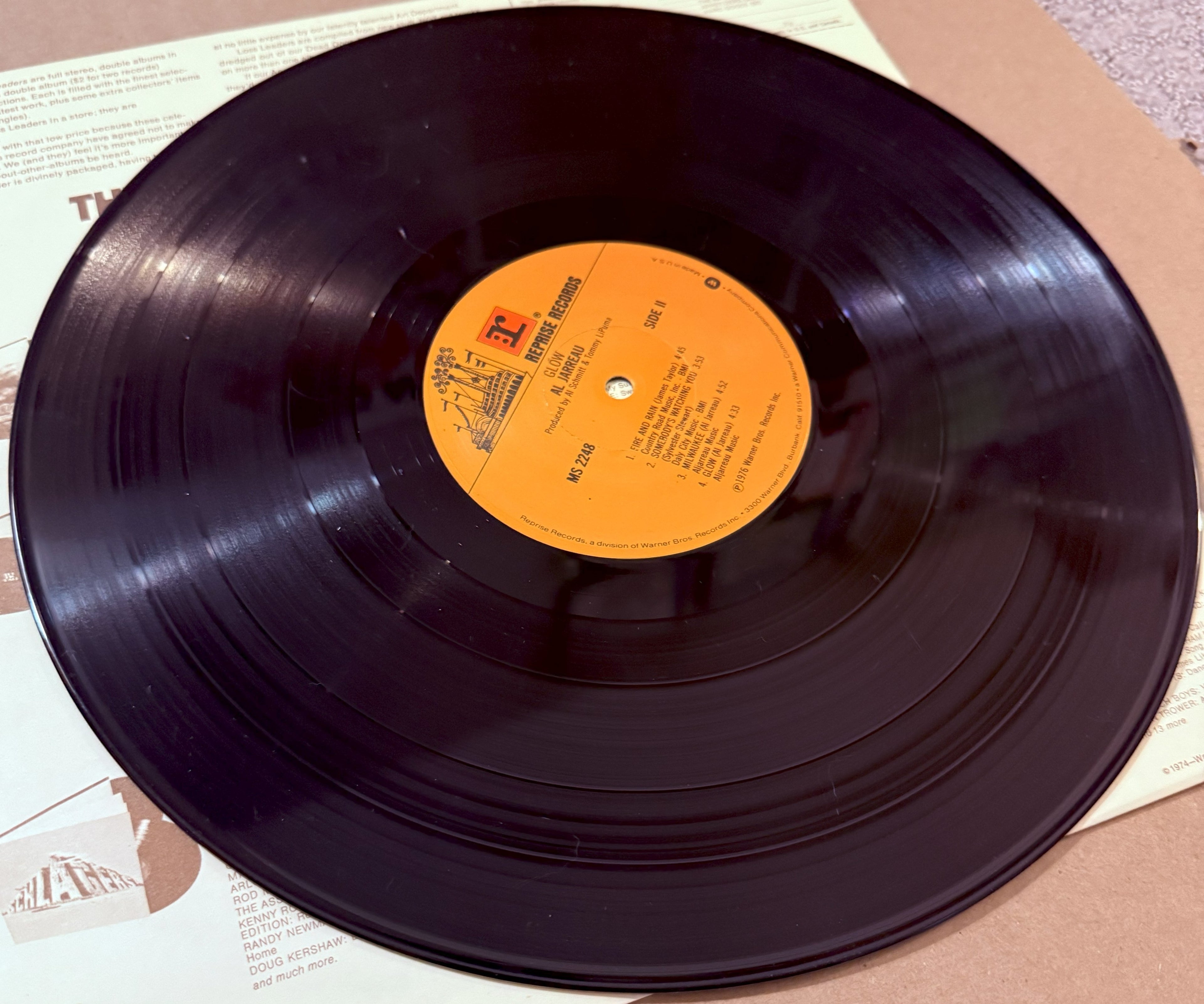 Al Jarreau - Glow - Vinyl Record Album - VG+/VG+