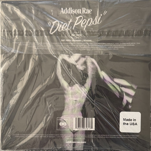 Addison Rae - AUTOGRAPHED 7" Single "Diet Pepsi" -Sealed/NM Red Vinyl