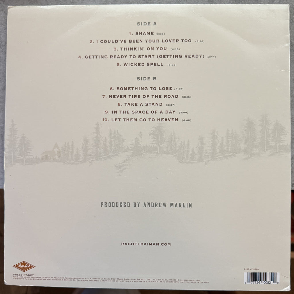 SIGNED Rachel Baiman - Shame - 2017 - AUTOGRAPHED Vinyl Record VG/VG+