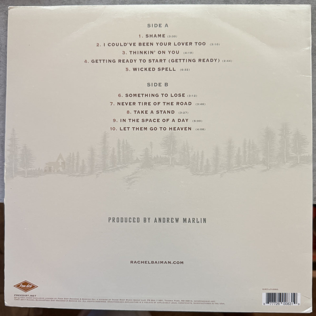 SIGNED Rachel Baiman - Shame - 2017 - AUTOGRAPHED Vinyl Record VG/VG+