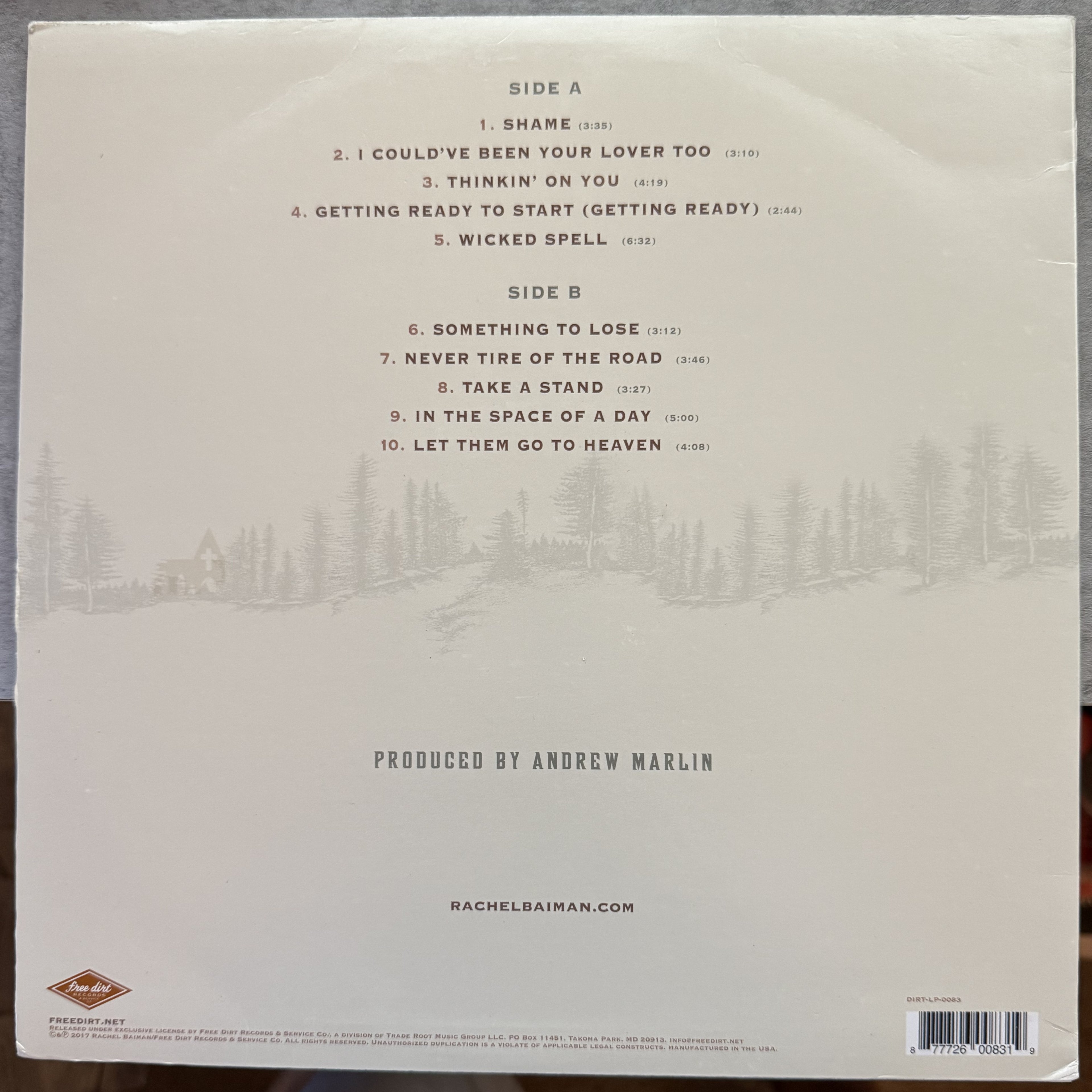 SIGNED Rachel Baiman - Shame - 2017 - AUTOGRAPHED Vinyl Record VG/VG+