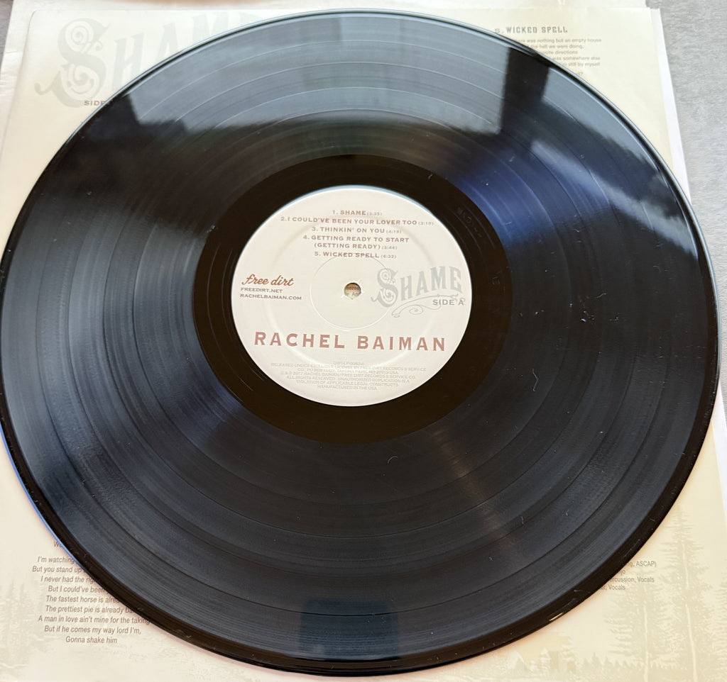 SIGNED Rachel Baiman - Shame - 2017 - AUTOGRAPHED Vinyl Record VG/VG+