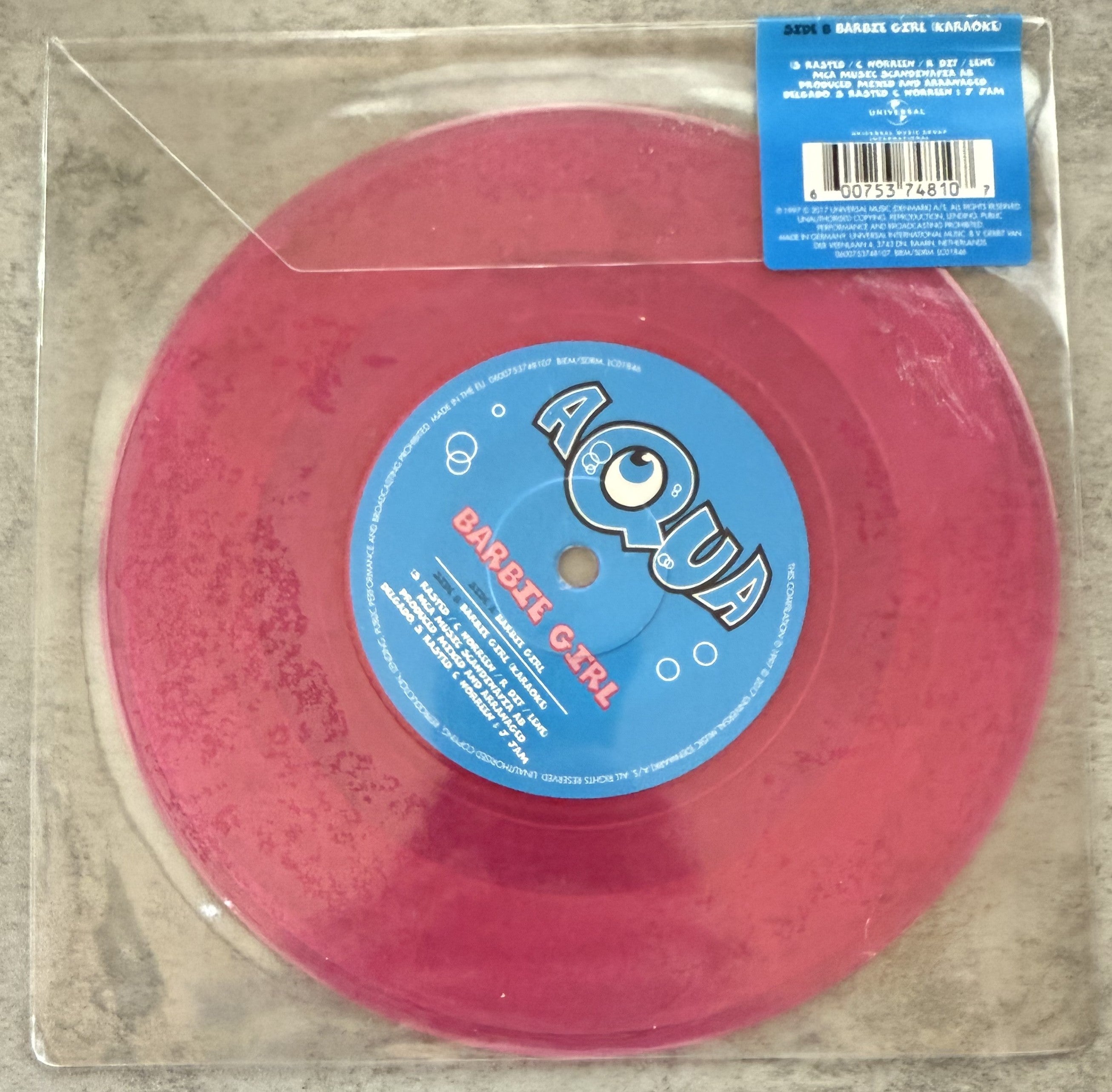 Aqua - Barbie Girl - RSD 2017 - 7" Single - PINK - Factory Sealed/Mint