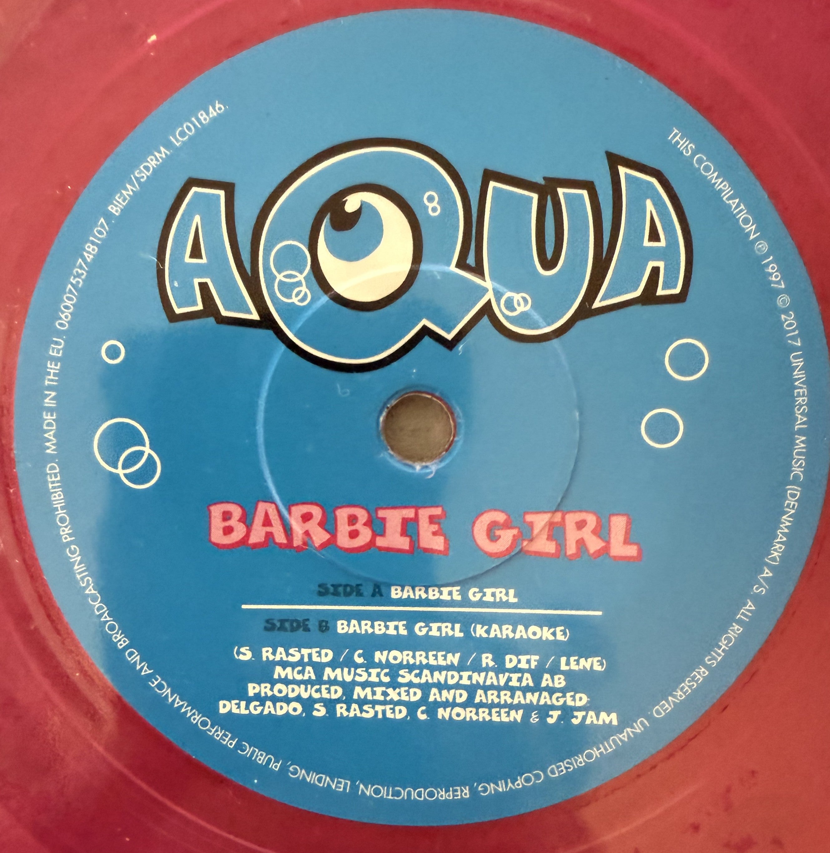 Aqua - Barbie Girl - RSD 2017 - 7" Single - PINK - Factory Sealed/Mint