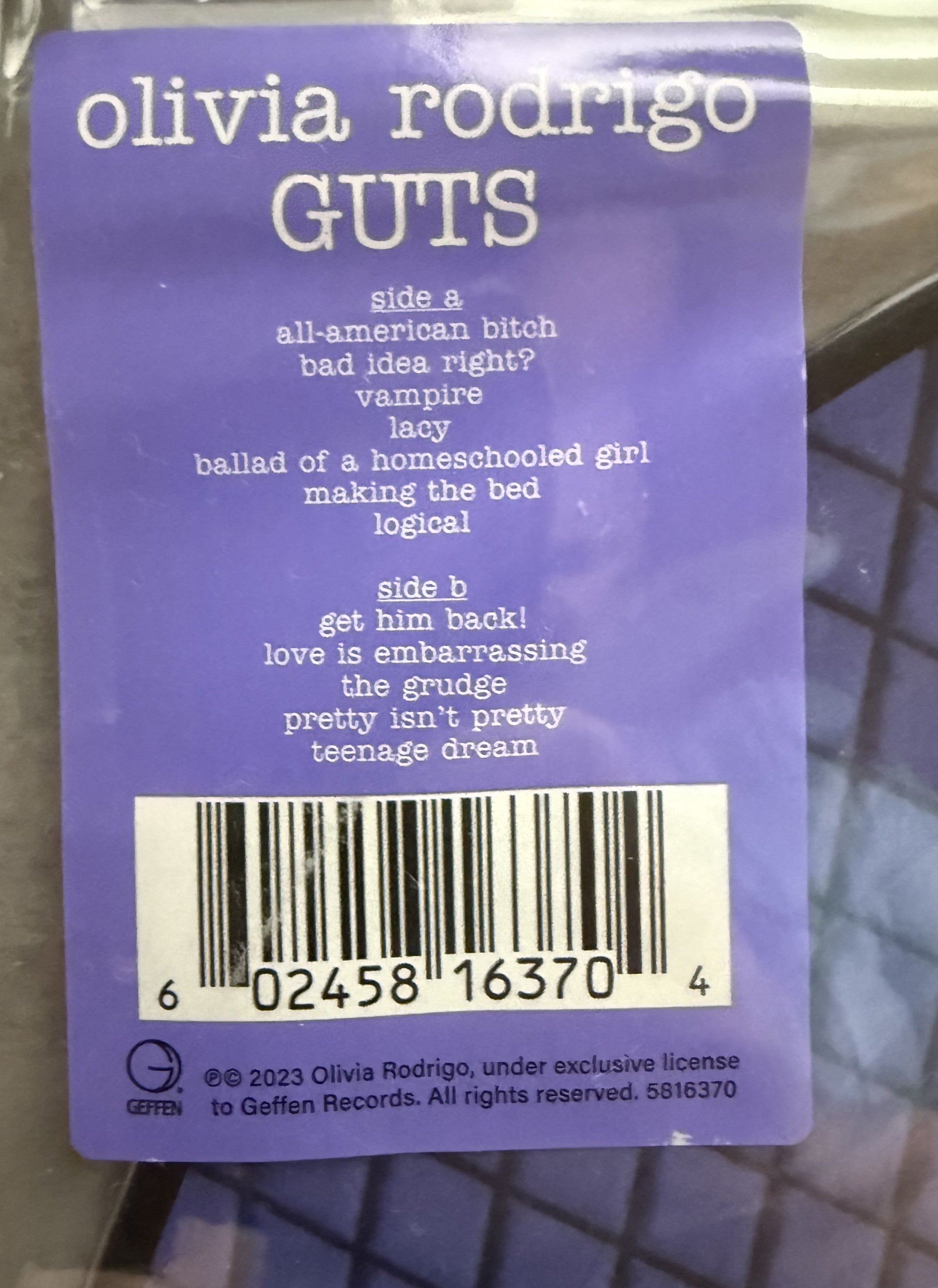 Olivia Rodrigo - Guts - Limited Edition Picture Disc - Sealed/MINT