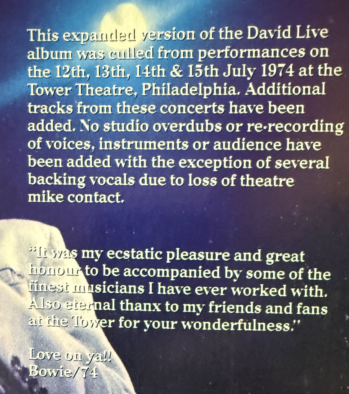 David Bowie - David Live - Ryko 1990 Ltd Numbered Edition w/ Obi - NM!