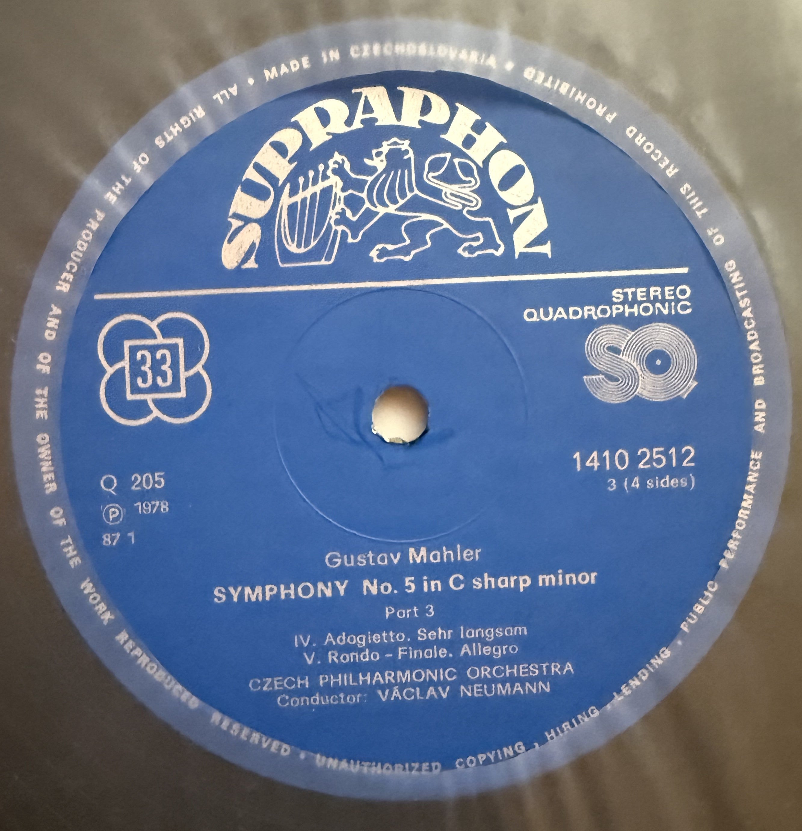 Mahler, Czech Philharmonic Orchestra, Vaclav Neumann, Karel Berman - VINYL
