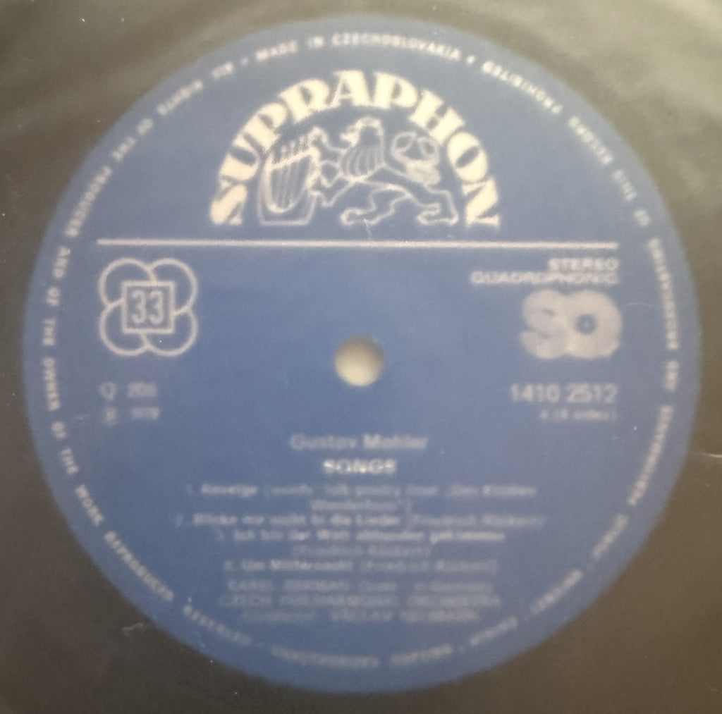 Mahler, Czech Philharmonic Orchestra, Vaclav Neumann, Karel Berman - VINYL