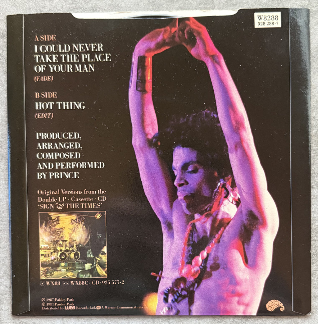 RARE! Prince - I Could Never Take the Place of Your Man -7" Vinyl, 1st Press IRELAND VG++
