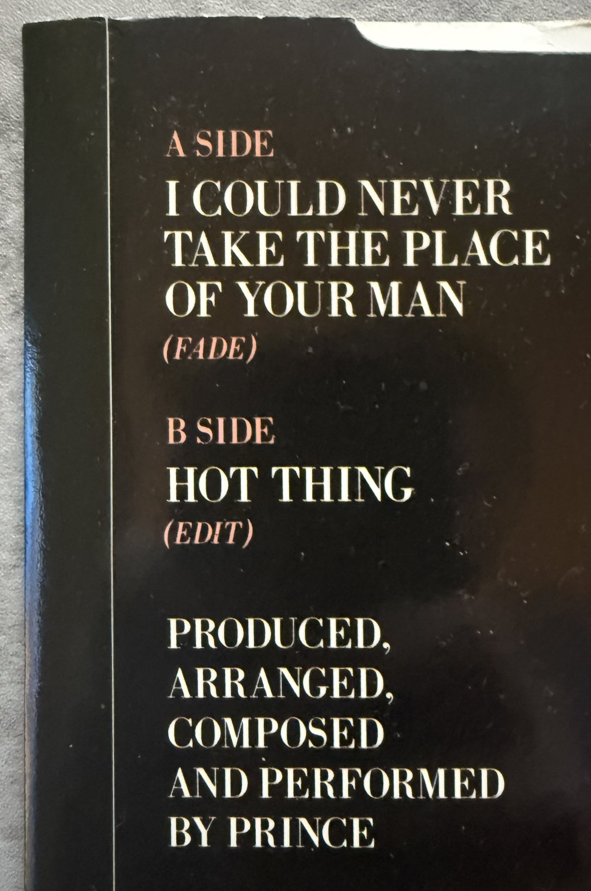 RARE! Prince - I Could Never Take the Place of Your Man -7" Vinyl, First Press IRELAND VG++