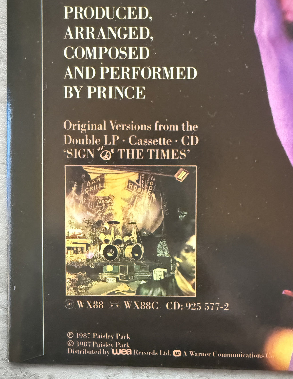 RARE! Prince - I Could Never Take the Place of Your Man -7" Vinyl, 1st Press IRELAND VG++