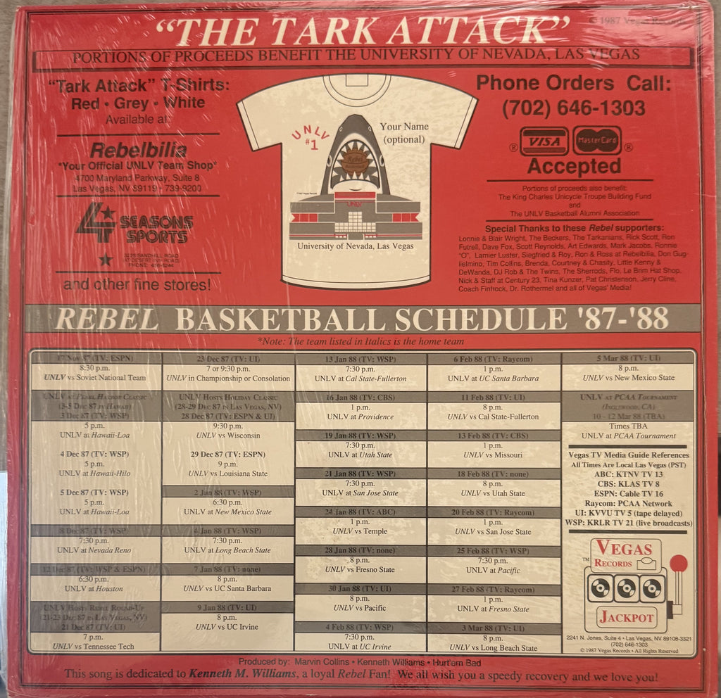 RARE - "The Tark Attack" -SEALED Collectible 1987 UNLV Basketball (Hip Hop)