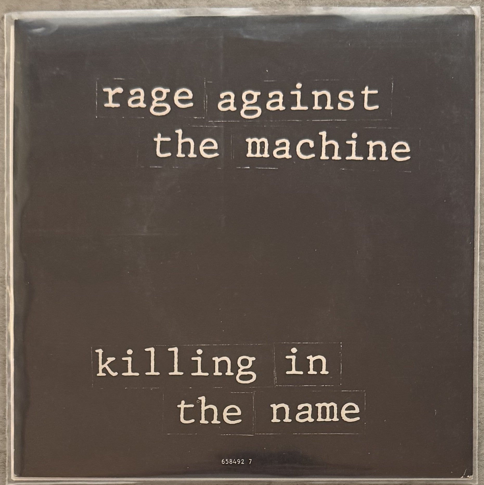 Rage Against The Machine -Killing In The Name -7" UK 1993 Marbled