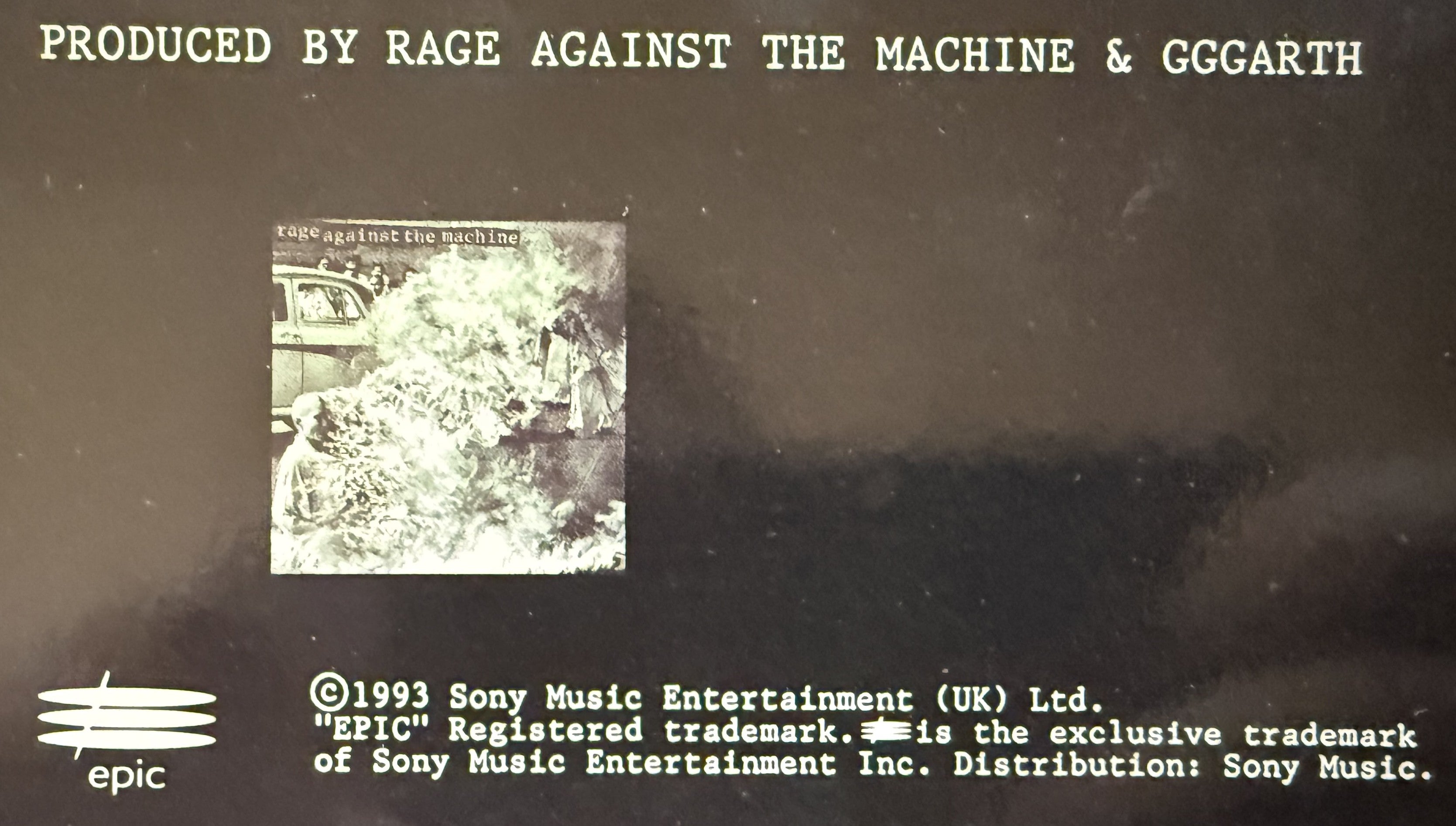 Rage Against The Machine -Killing In The Name -7" UK 1993 Marbled