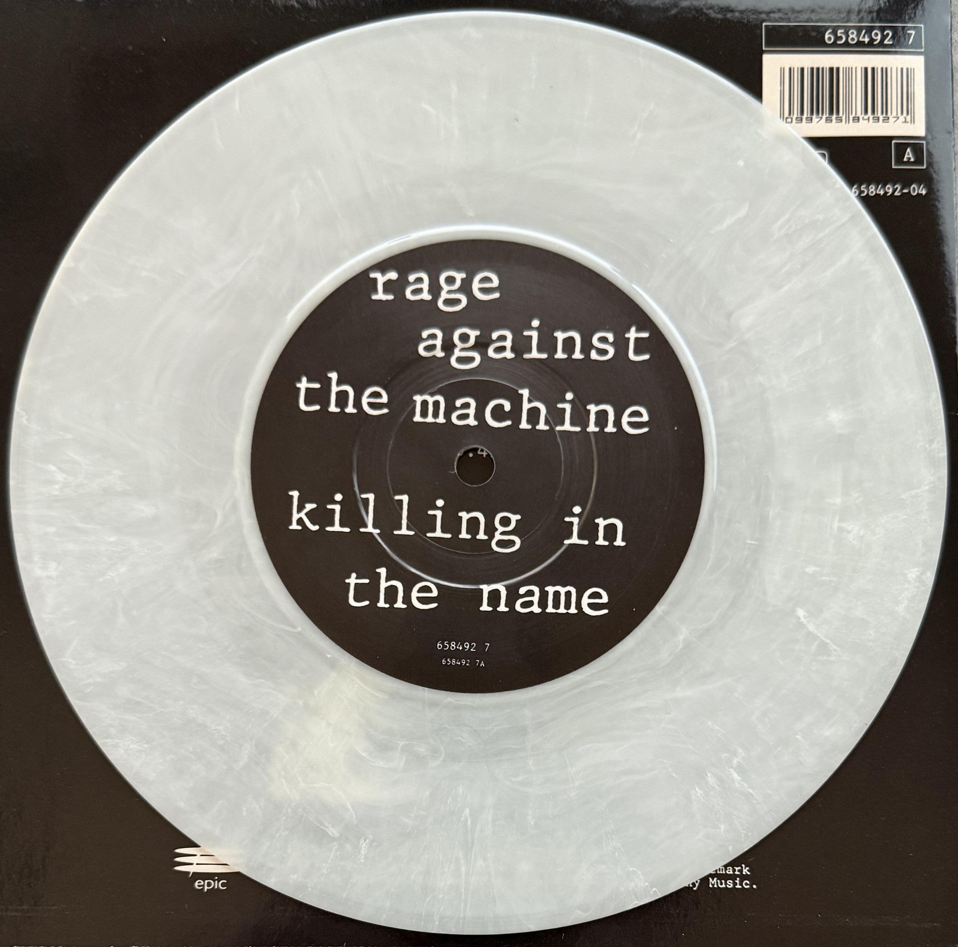 Rage Against The Machine -Killing In The Name -7" UK 1993 Marbled