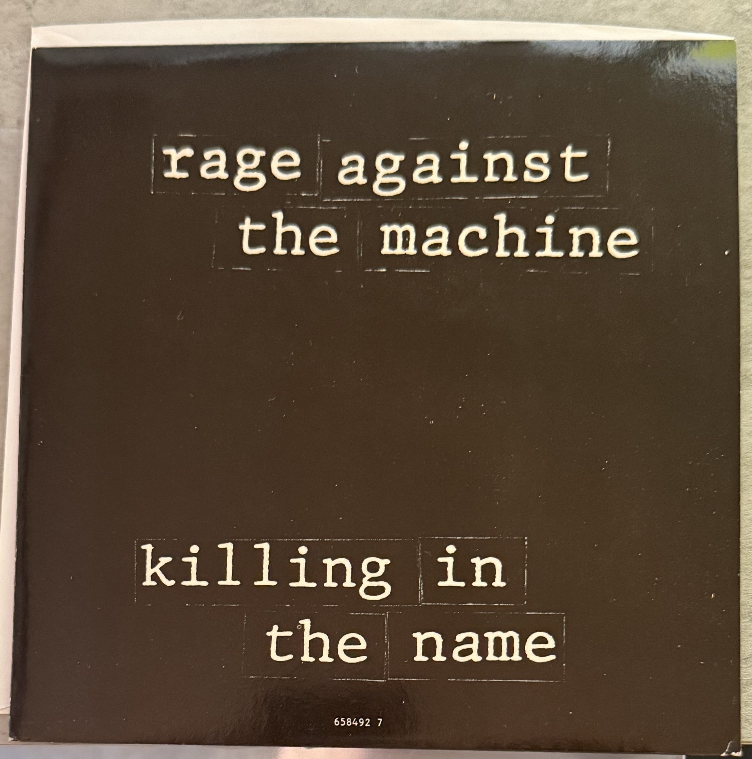 Rage Against The Machine -Killing In The Name -7" UK 1993 Marbled