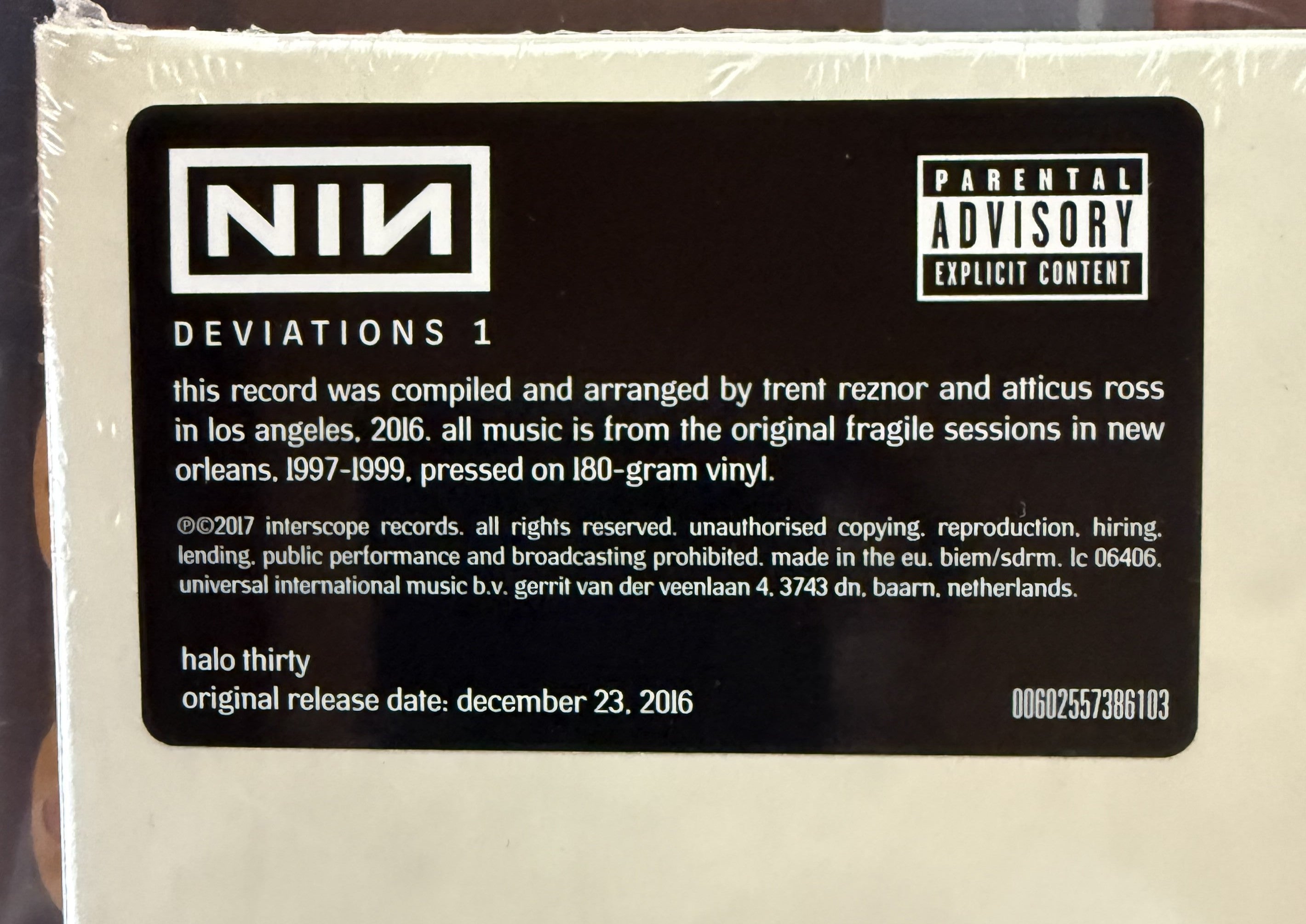 NIN - The Fragile: Deviations 1 - EU Import - SEALED/NM/FIRST PRESS