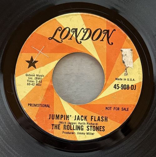 The Rolling Stones -PROMO 7" Vinyl -Jumpin' Jack Flash -1968 release
