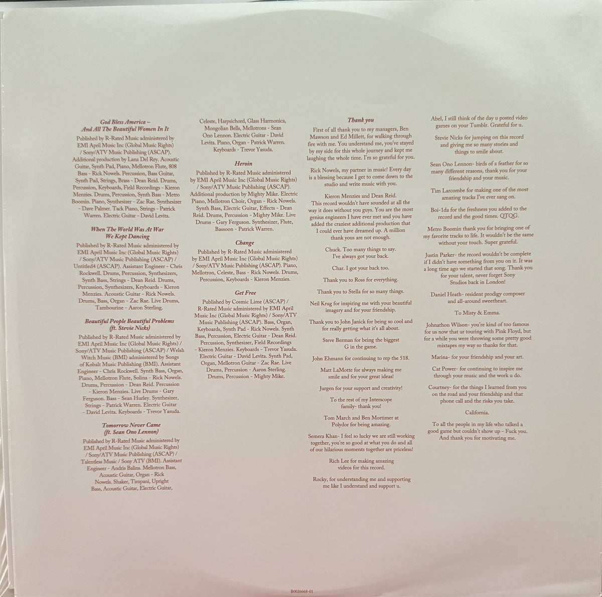 Lana Del Rey - Lust For Life - 2023 US Sealed New Vinyl