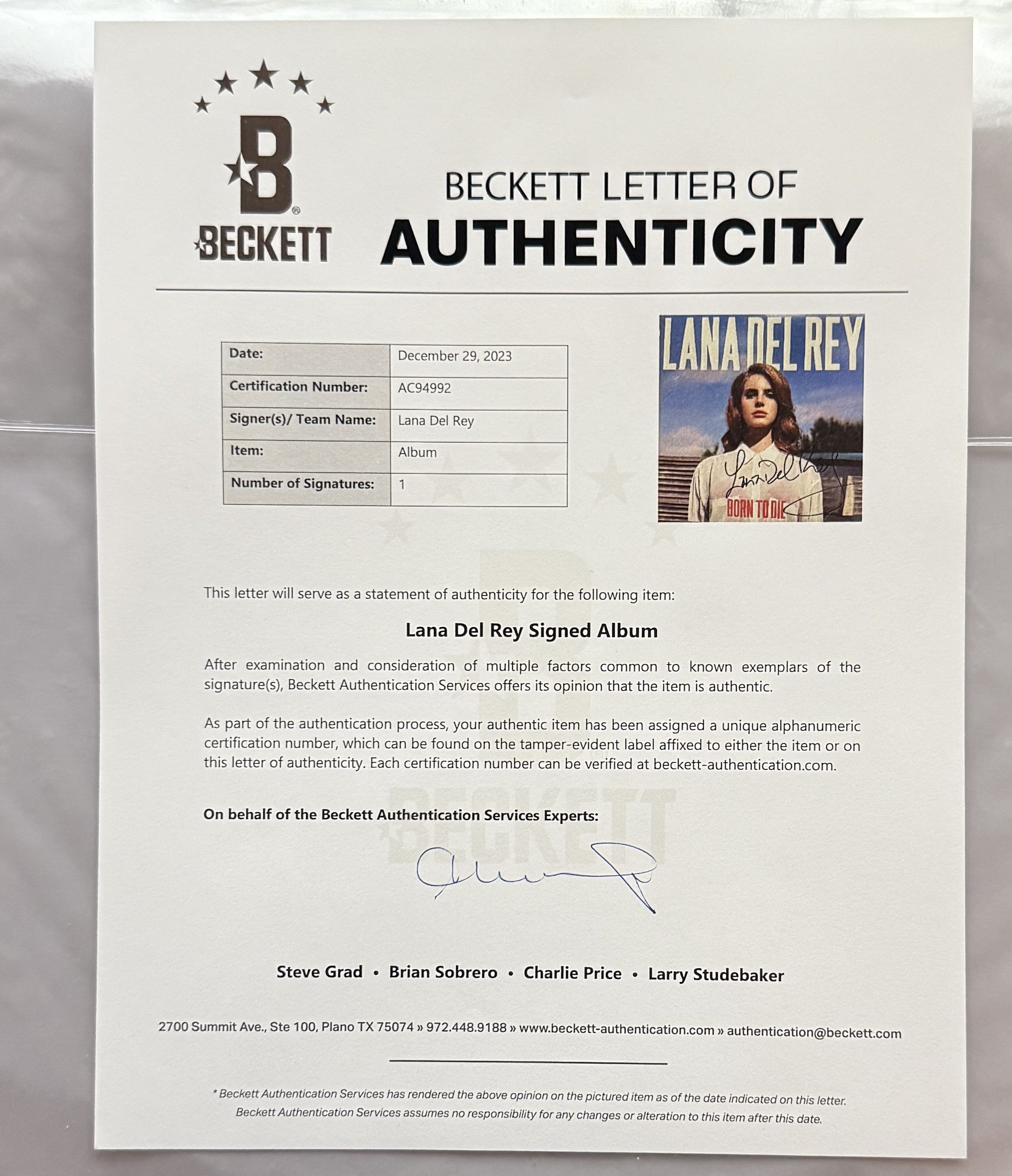 SIGNED female artists pack - Lana Del Rey Tori Florence Feist Gaga Miley