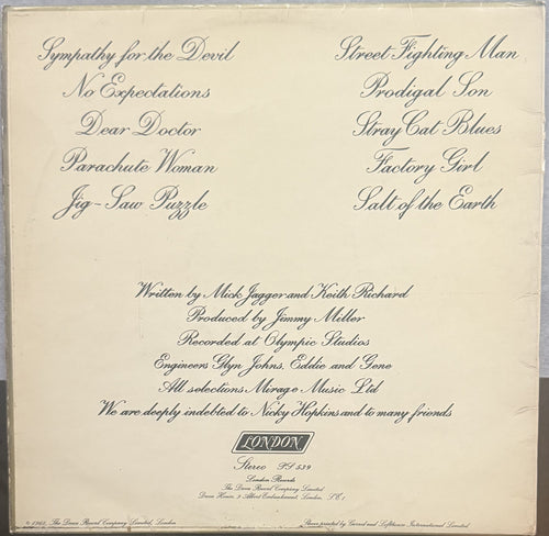 The Rolling Stones - Beggars Banquet - 1968 UK export for Japan - VG/G+