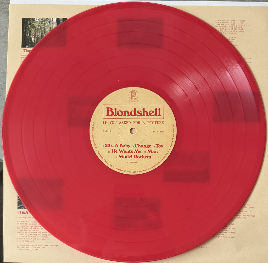 SIGNED - Blondshell If You Asked For A Picture 2025 NM Red Vinyl