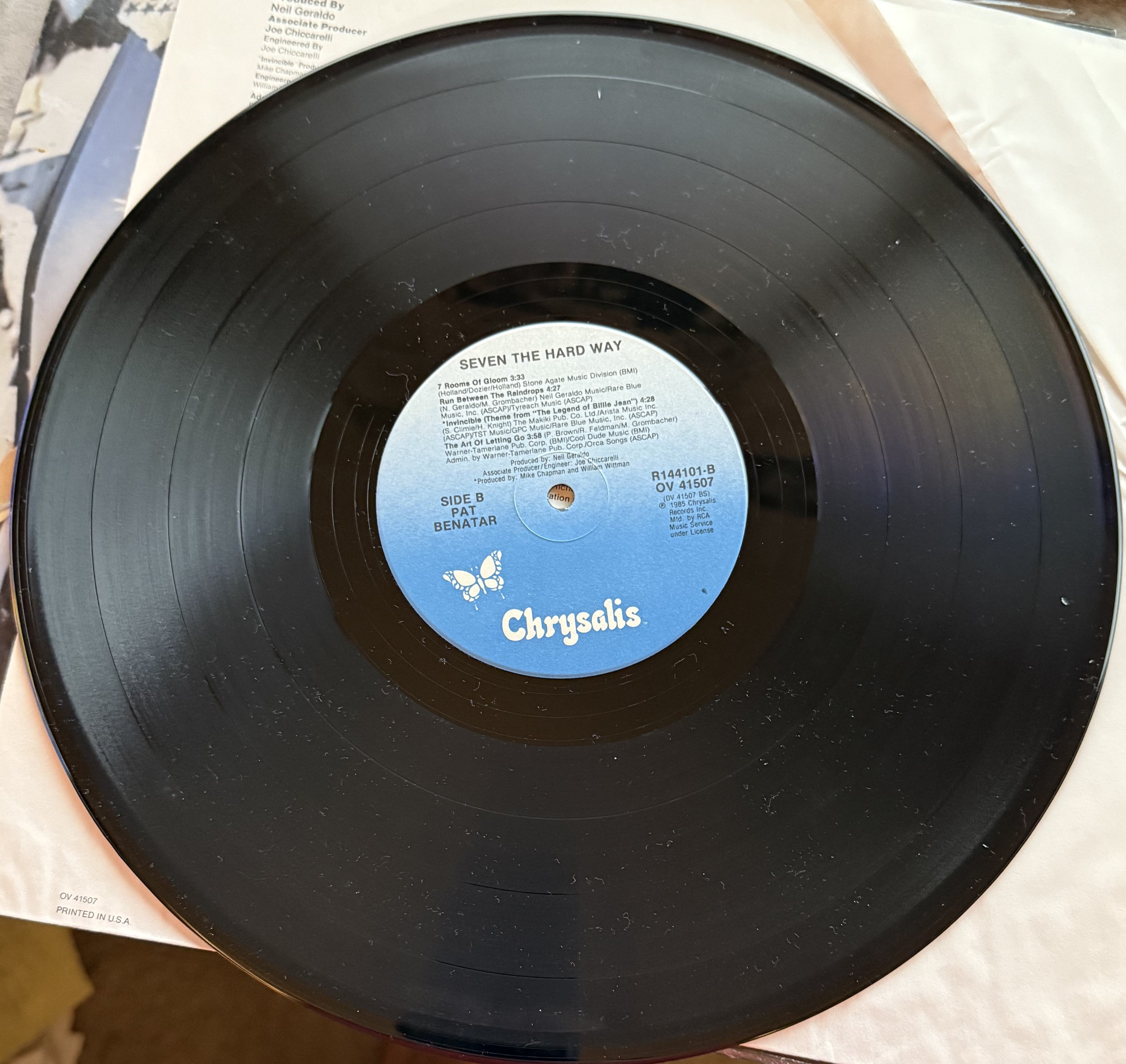 Pat Benatar - Seven The Hard Way - 1985 Early Press Club Edtn - VG+/VG+ & BONUS