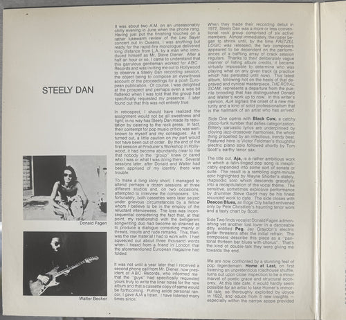 Steely Dan - Aja - 1977 repress used vinyl - VG+ / VG+ - Early Pressing!