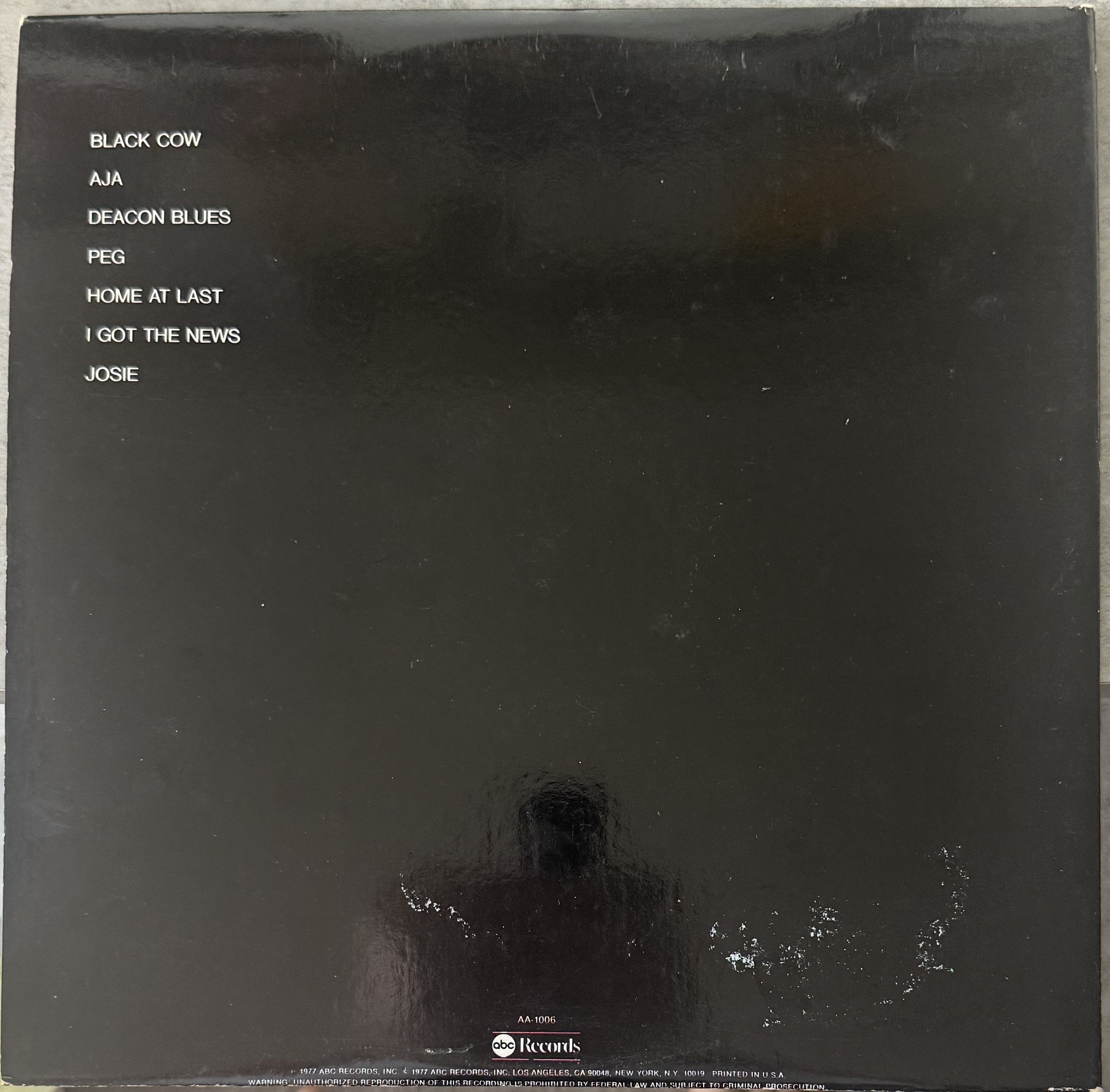 Steely Dan - Aja - 1977 repress used vinyl - VG+ / G+ - Early Pressing!