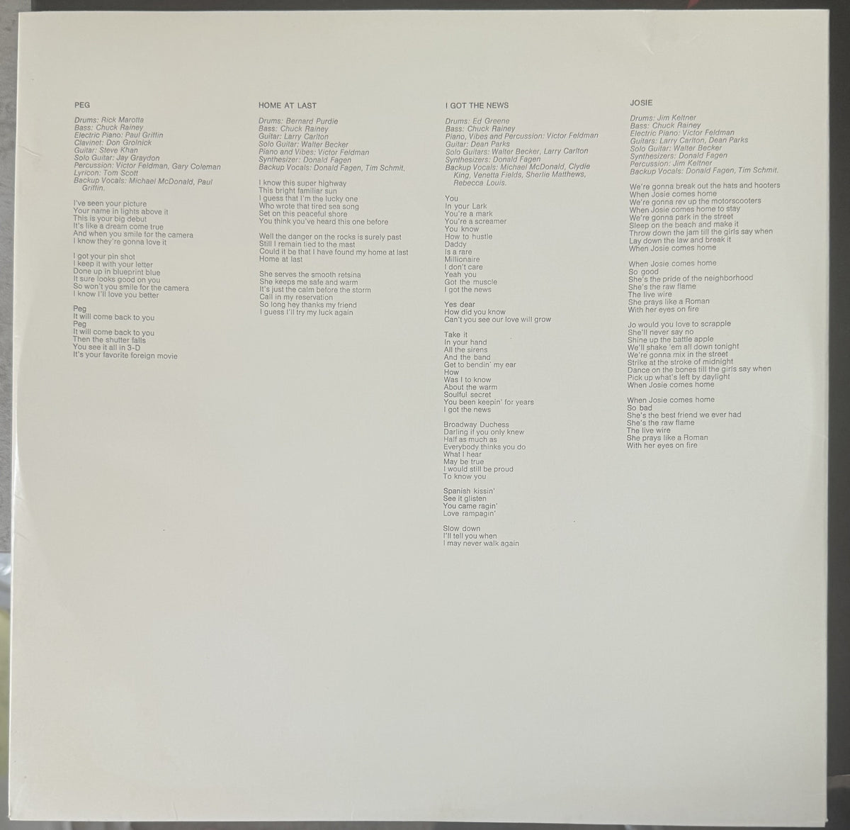 Steely Dan - Aja - 1977 repress used vinyl - VG+ / G+ - Early Pressing!