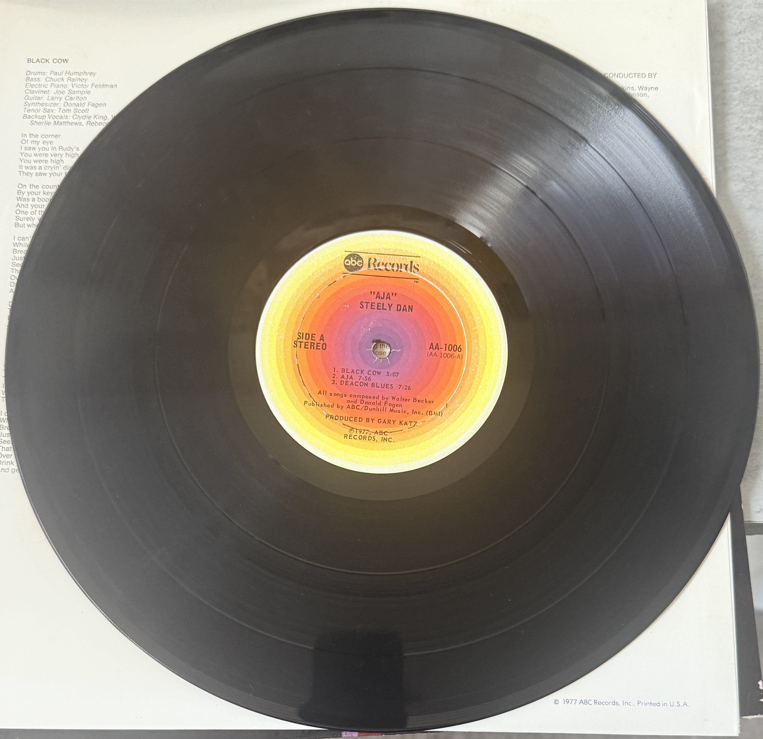 Steely Dan - Aja - 1977 repress used vinyl - VG+ / G+ - Early Pressing!