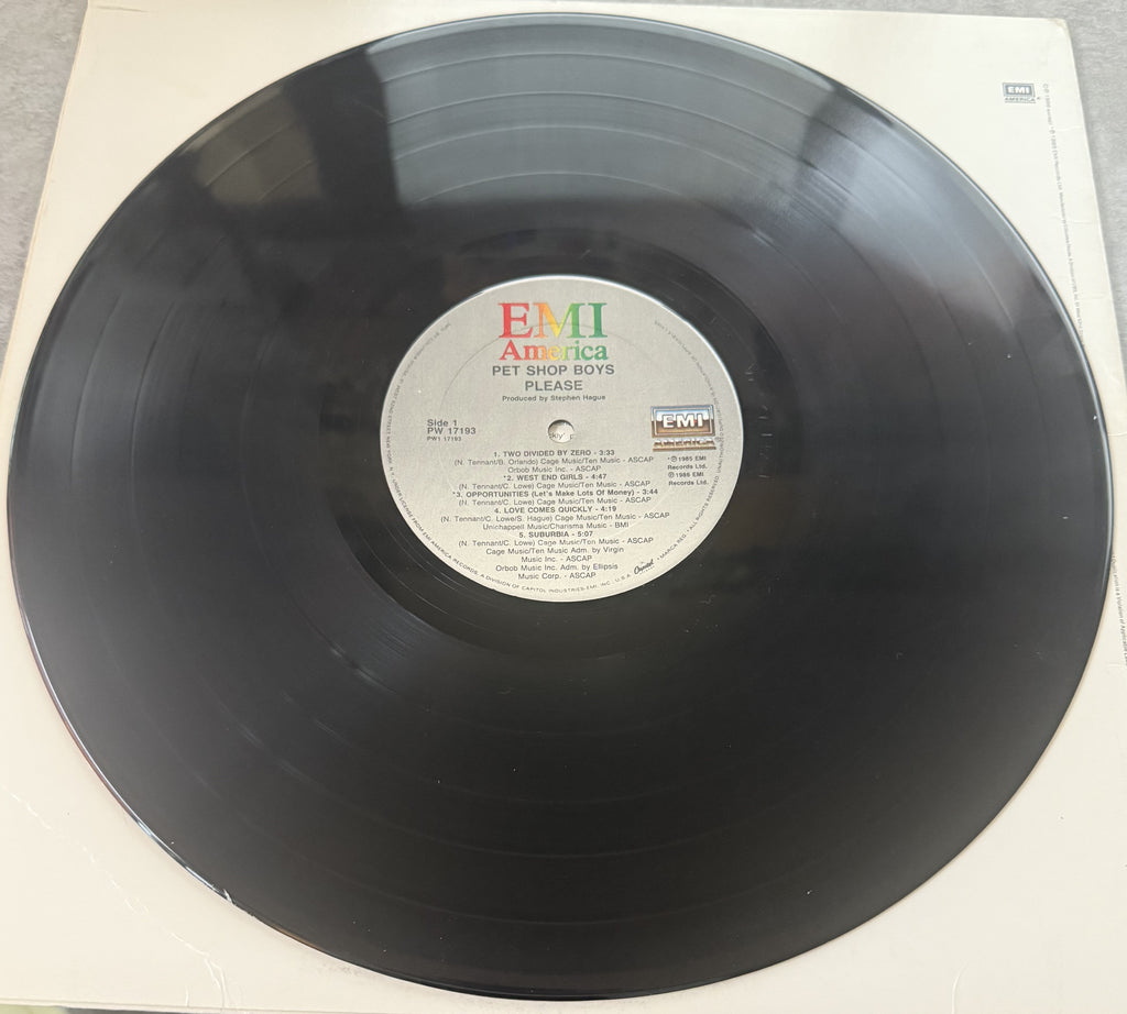 Pet Shop Boys - Please - 1986 EMI Club Edition - VG+/VG used vinyl