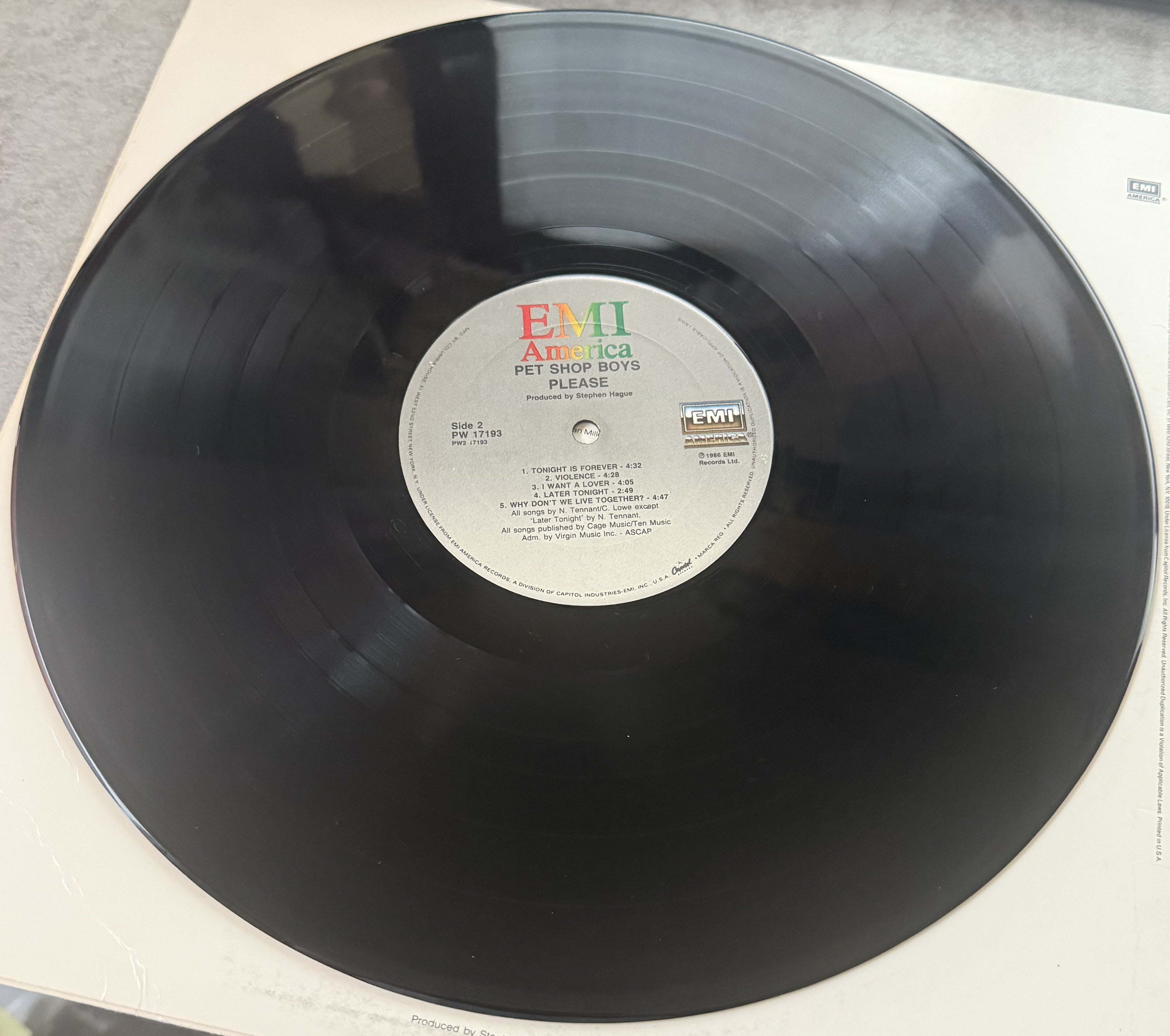 Pet Shop Boys - Please - 1986 EMI Club Edition - VG+/VG used vinyl