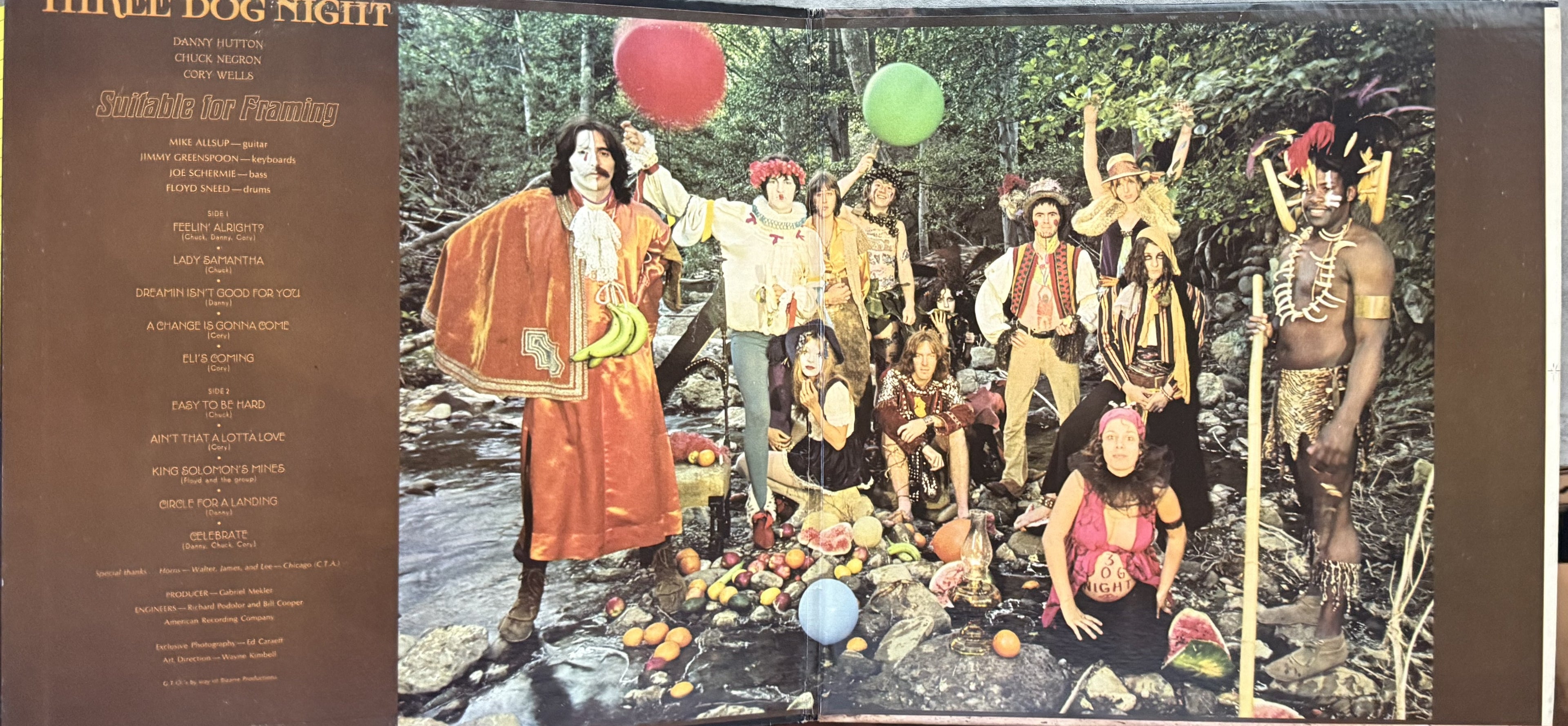 Three Dog Night -Suitable for Framing -1969 vinyl VG+/VG early press