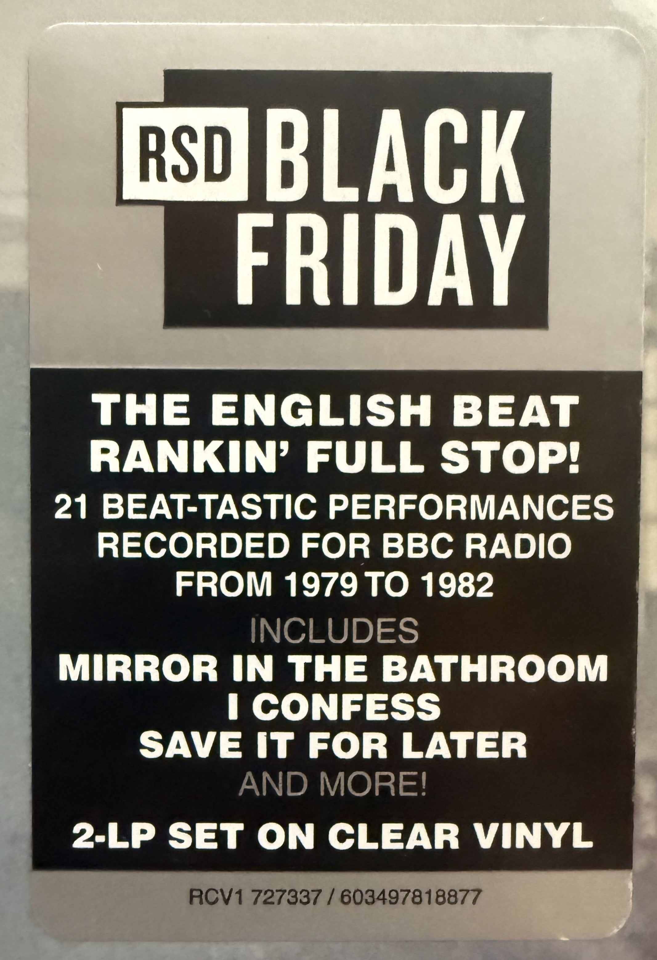 The Beat At The BBC -RSD Black Friday -Sealed/NM -2025 Clear Vinyl