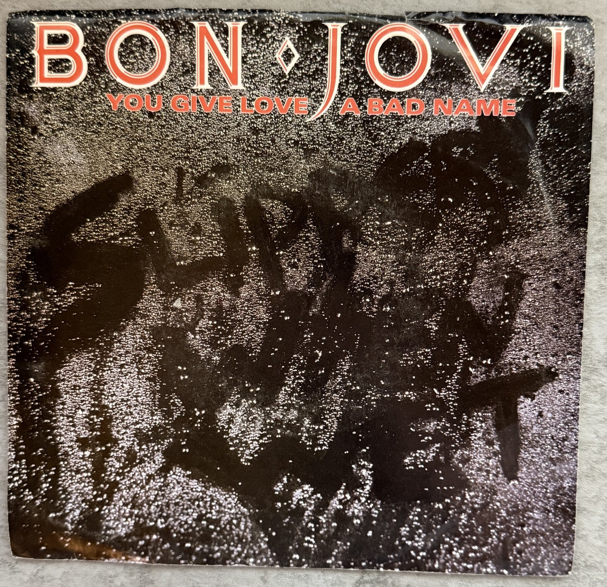 5 Bon Jovi 7" singles - 1984-1989 - VG+ You Give Love a Bad Name, Runaway!