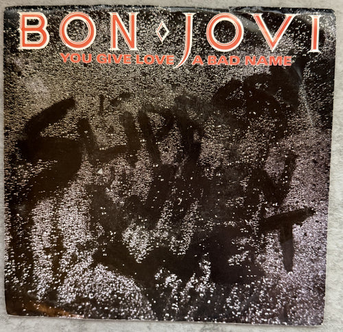5 Bon Jovi 7" singles - 1984-1989 - VG+ You Give Love a Bad Name, Runaway!