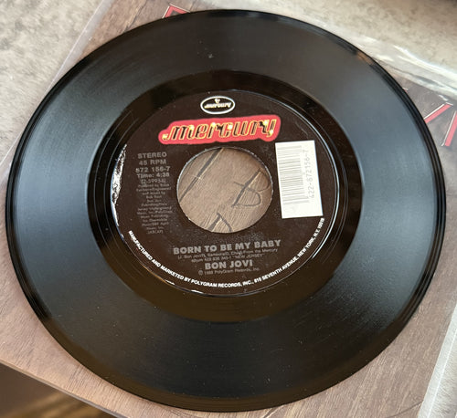 5 Bon Jovi 7" singles - 1984-1989 - VG+ You Give Love a Bad Name, Runaway!