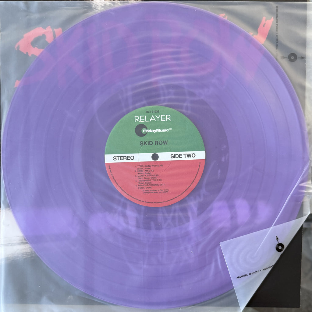 AUTOGRAPHED Skid Row - Skid Row - 2021 30th Anniversary 180g Purple Vinyl NM/NM