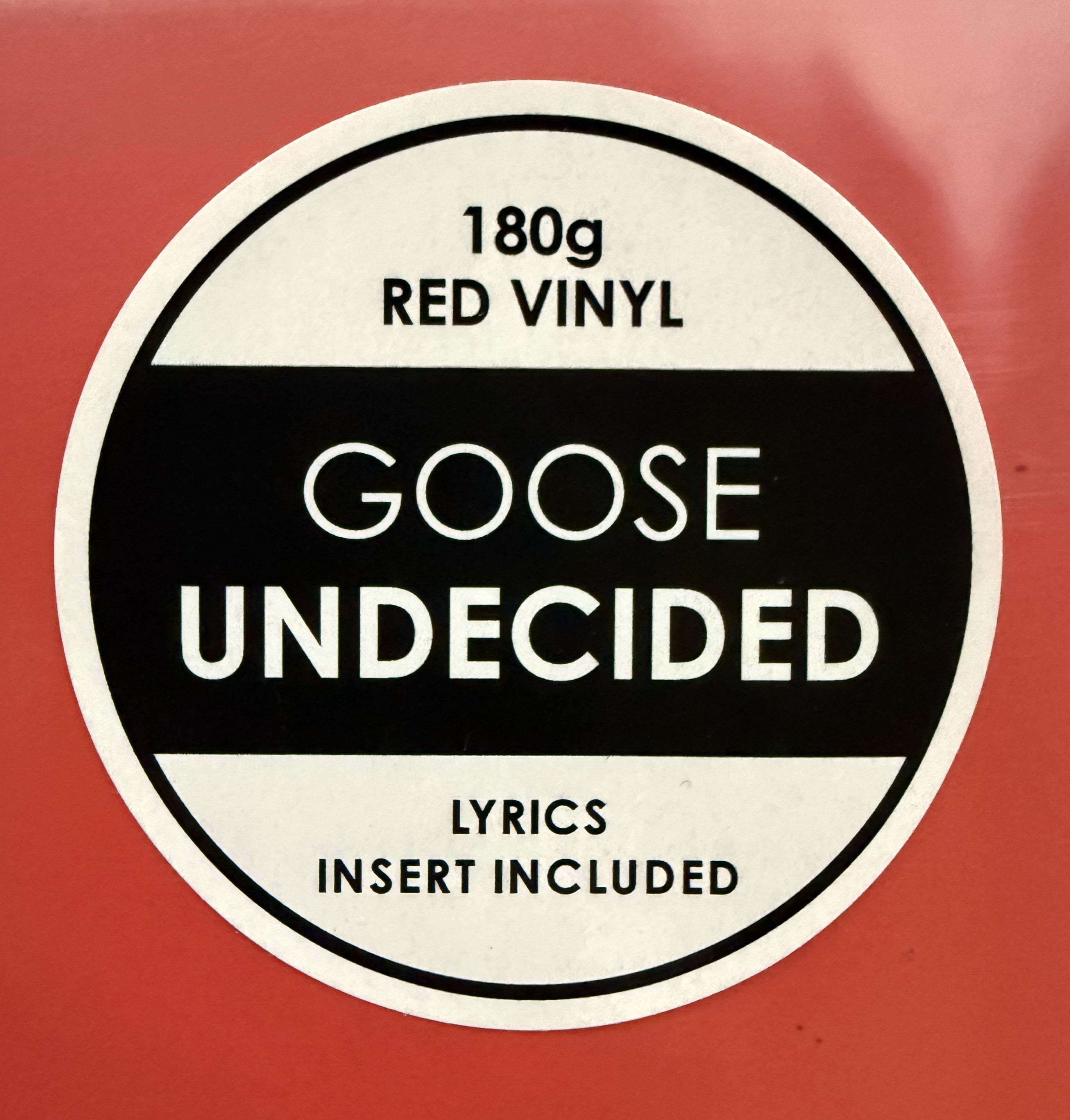 Goose -Undecided -2023 12" EP, ltd edition, numbered 180g red vinyl SEALED/NM
