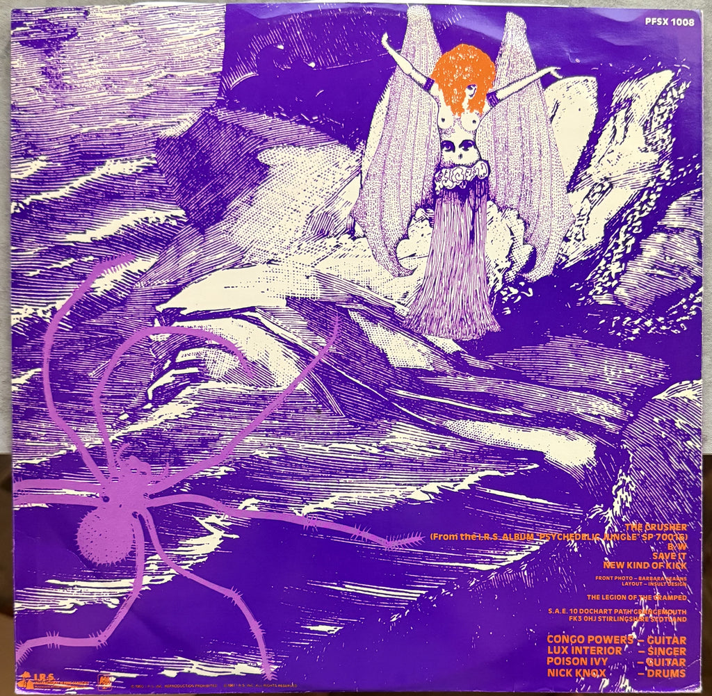 The Cramps -The Crusher -OG FIRST PRESS UK release, 12" 3-track, VG+/VG