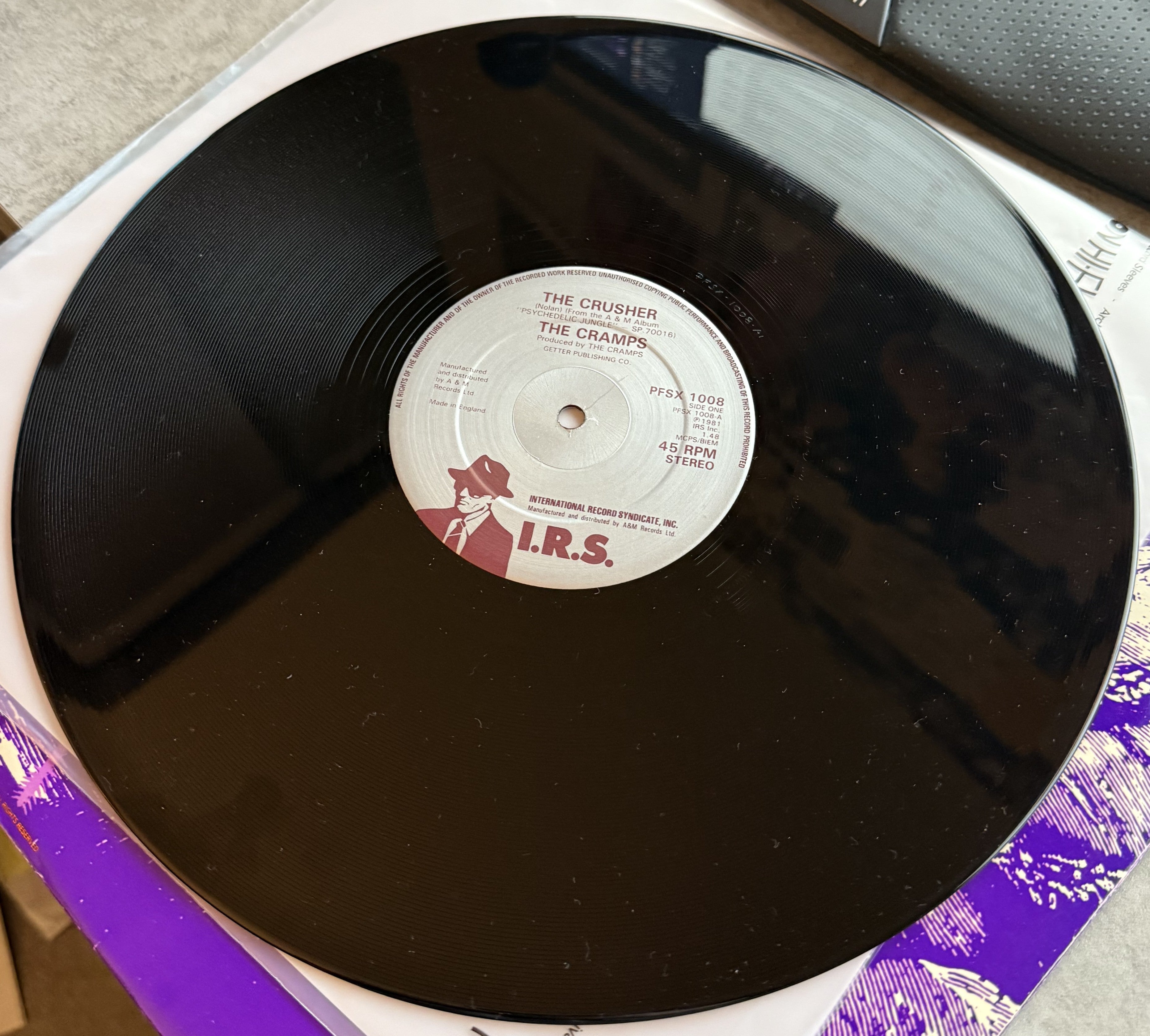 The Cramps -The Crusher -OG FIRST PRESS UK release, 12" 3-track, VG+/VG