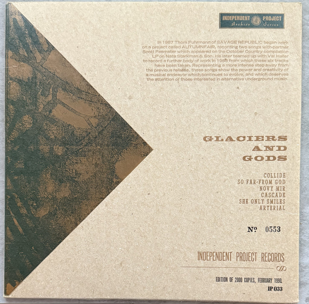 RARE-Autumnfair -Glaciers & Gods -1990 1st press, ltd ed (2,000), #'d, VG+/VG+