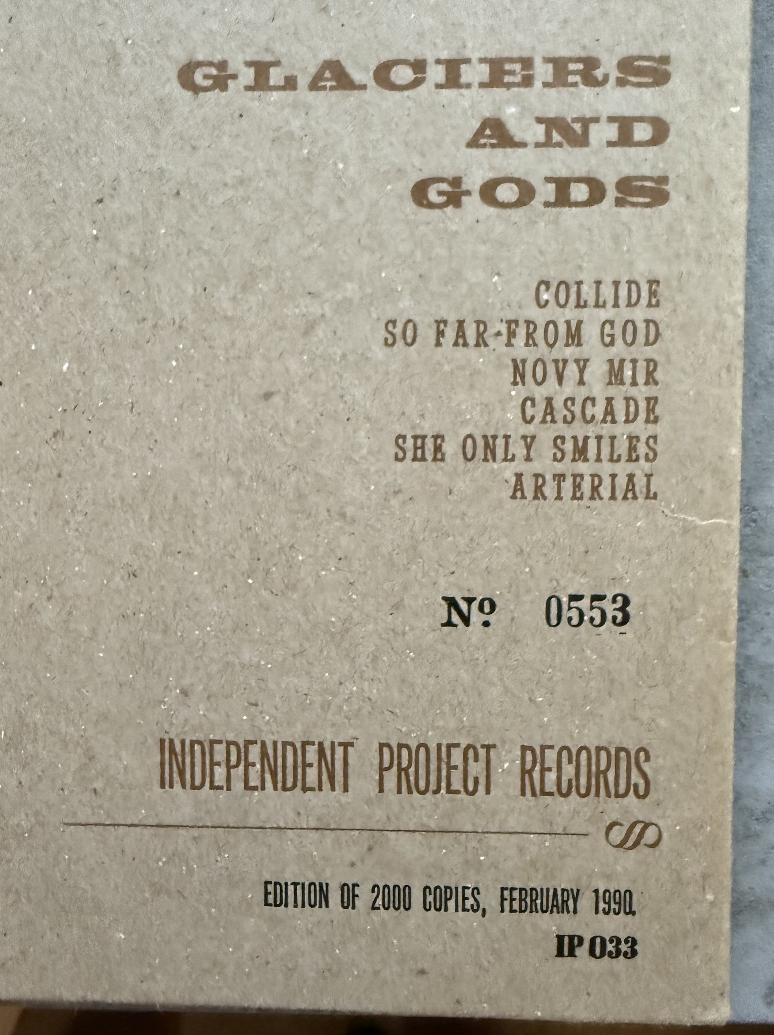 RARE-Autumnfair -Glaciers & Gods -1990 1st press, ltd ed (2,000), #'d, VG+/VG+